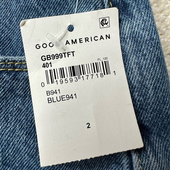 Good American Blue Straight Leg Jeans - Picture 9 of 9